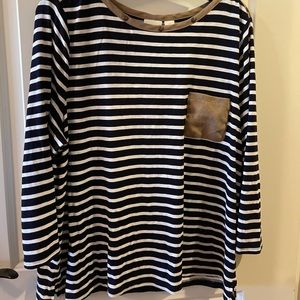 Chico’s Striped Tee Chico’s Size 3 or XL NWOT